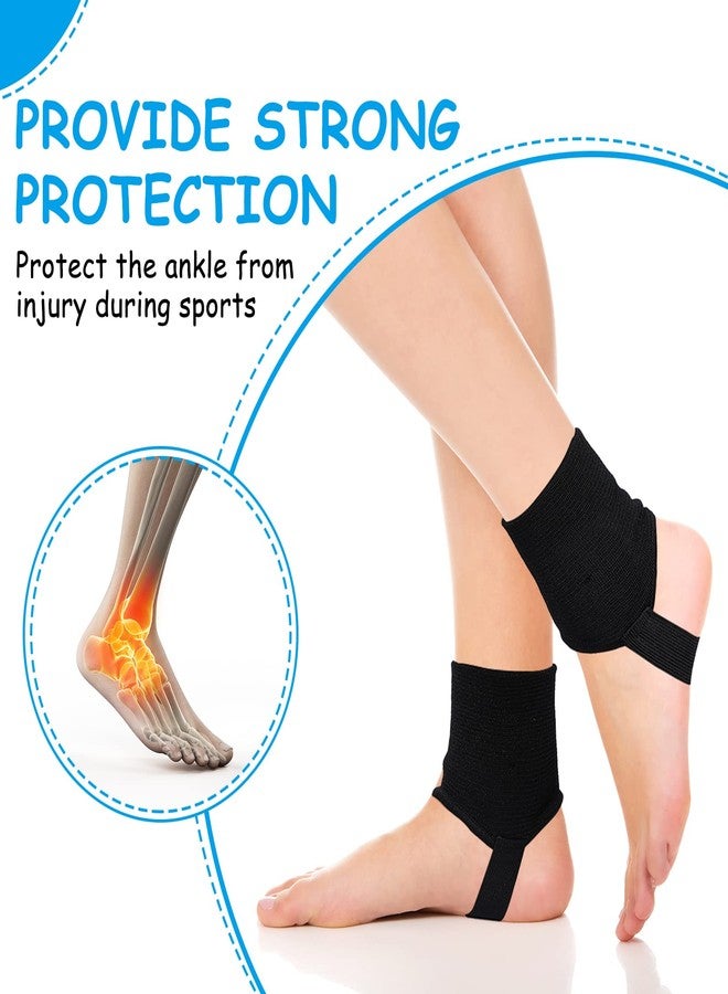 Zhanmai 2 Pairs Soccer Guard Ankle Support Pads Football Ankle Protection Protector Elastic for Running Basketball Supplies(Black) - Image 3