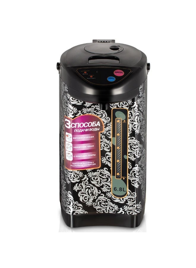 Electric Air Pot 6.8L  Keep Warm Thermostatic Water Dispenser  Stainless Steel Kettle with Safety Lock for Home & Hotel - Image 1