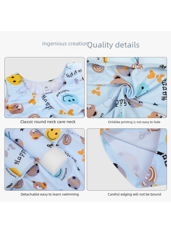 Loquat Children's Buoyancy Swimsuit Baby Swimsuit One-piece Girl Toddler 2-3 Years Old Toddler 1 Boy Swimsuit Baby-Color:Boat- - Image 4