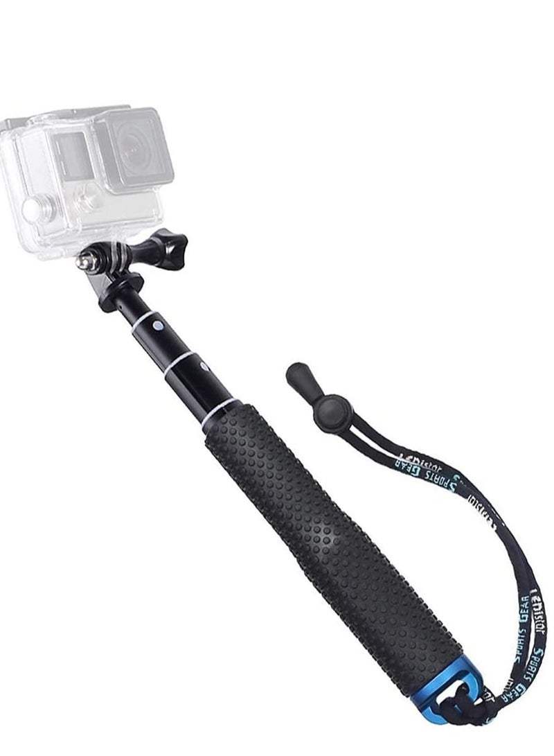 Y&D Selfie Stick, 19" KASTWAVE Waterproof Hand Grip Adjustable Extension Monopod Pole Fit for GoPro Hero (2018) 7 6 5 4 3+3 2 1 Session, AKASO Xiaomi Yi SJCAM SJ4000 SJ5000 SJ6000 More (Blue)  - Image 5