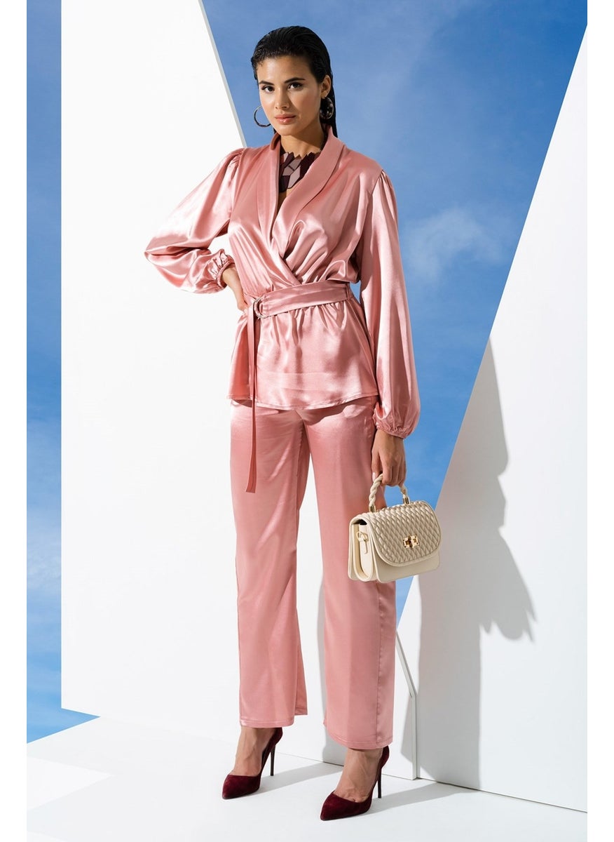 for you in&out - 2-Piece Dusty Rose Pajama Set Both Inside and Outside S27390 - Image 1