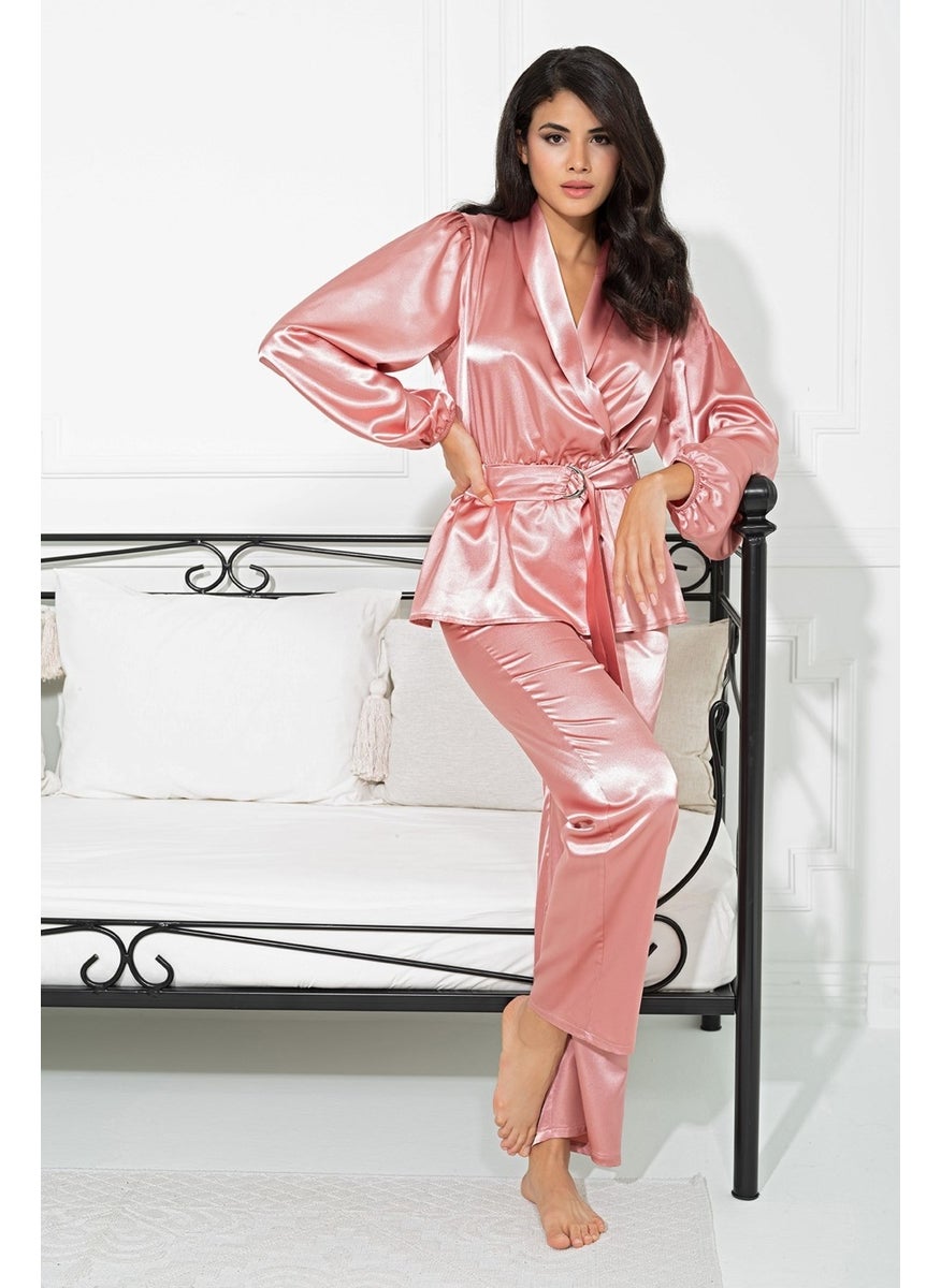 for you in&out - 2-Piece Dusty Rose Pajama Set Both Inside and Outside S27390 - Image 1