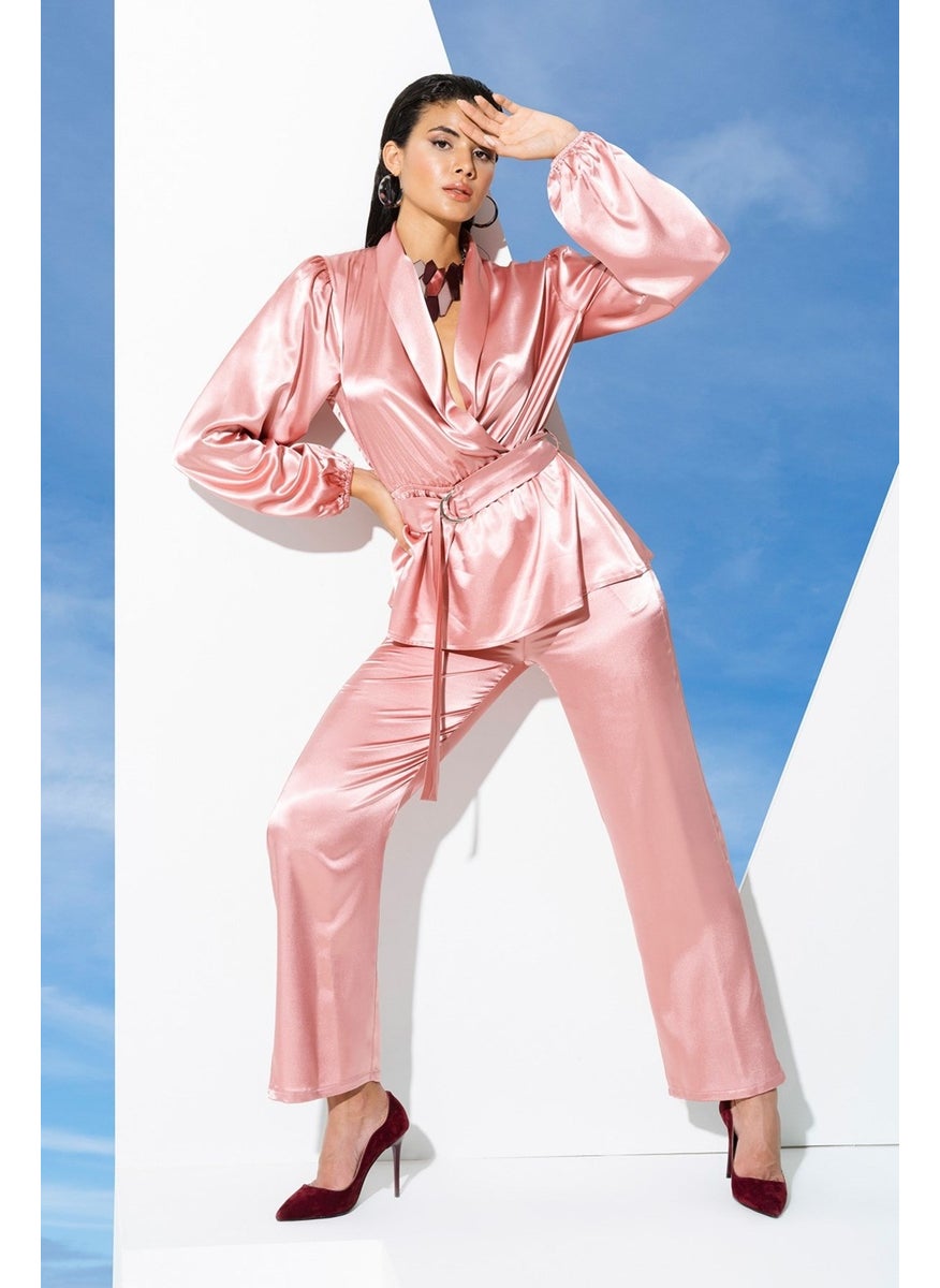 for you in&out - 2-Piece Dusty Rose Pajama Set Both Inside and Outside S27390 - Image 1