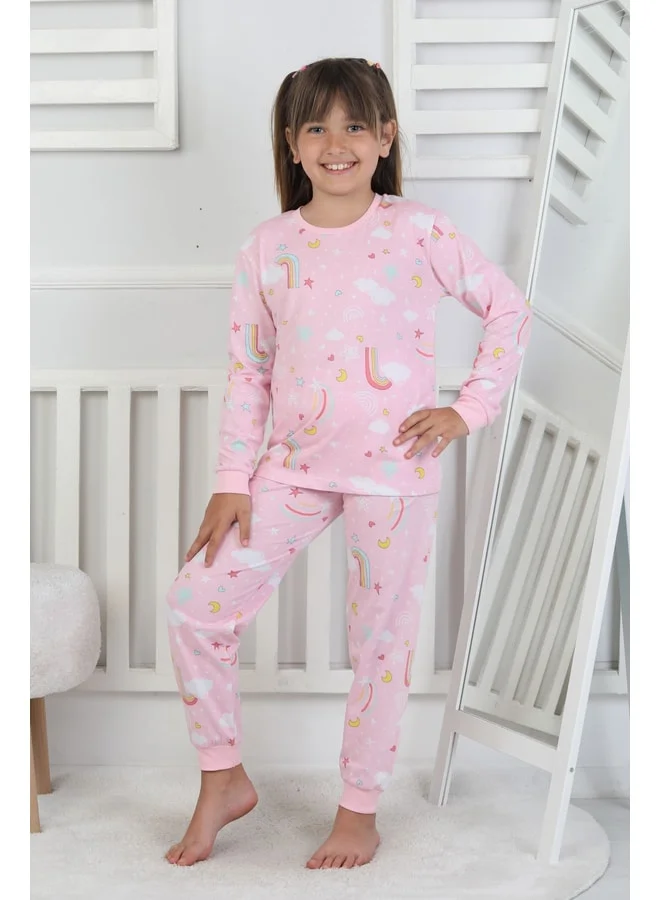 zuzunga Cute Dreams Pattern Long Sleeve Girl's Pajama Set.