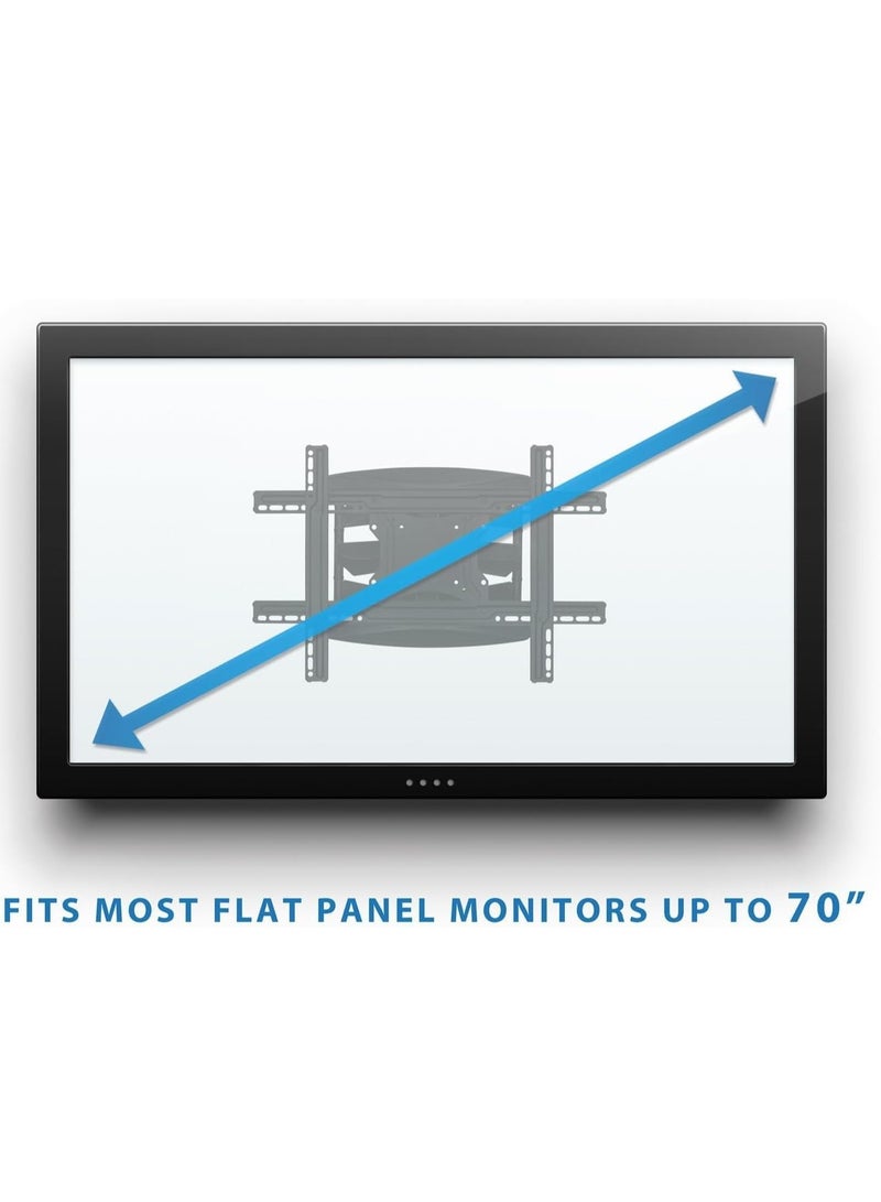 حامل تلفاز جداري متحرك بالكامل للتلفزيونات المسطحة LCD LED بلازما من 32" إلى 70"، متوافق مع التلفزيونات المنحنية، سعة 110 رطل (MI-344) - Image 4