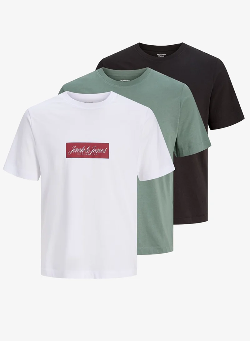 3 Pack Logo Crew Neck T-Shirt