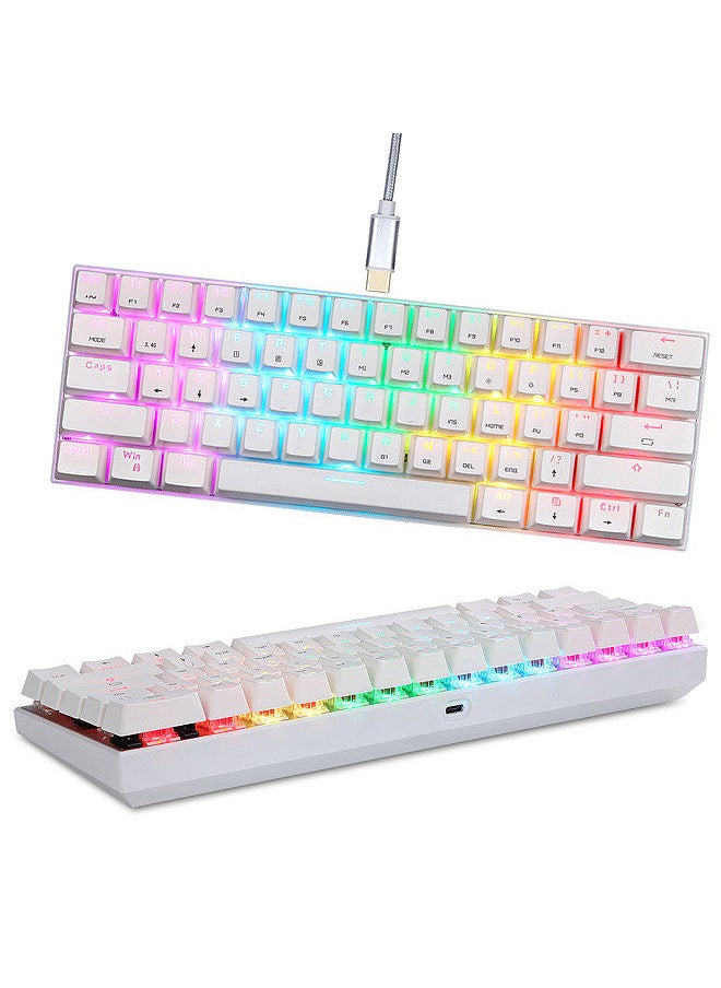 Motospeed SK62 BT  Wireless Gaming Mechanical Keyboard 61 Keys RGB Backlight Red Switch Macro Drive For Laptop PC  - Image 3