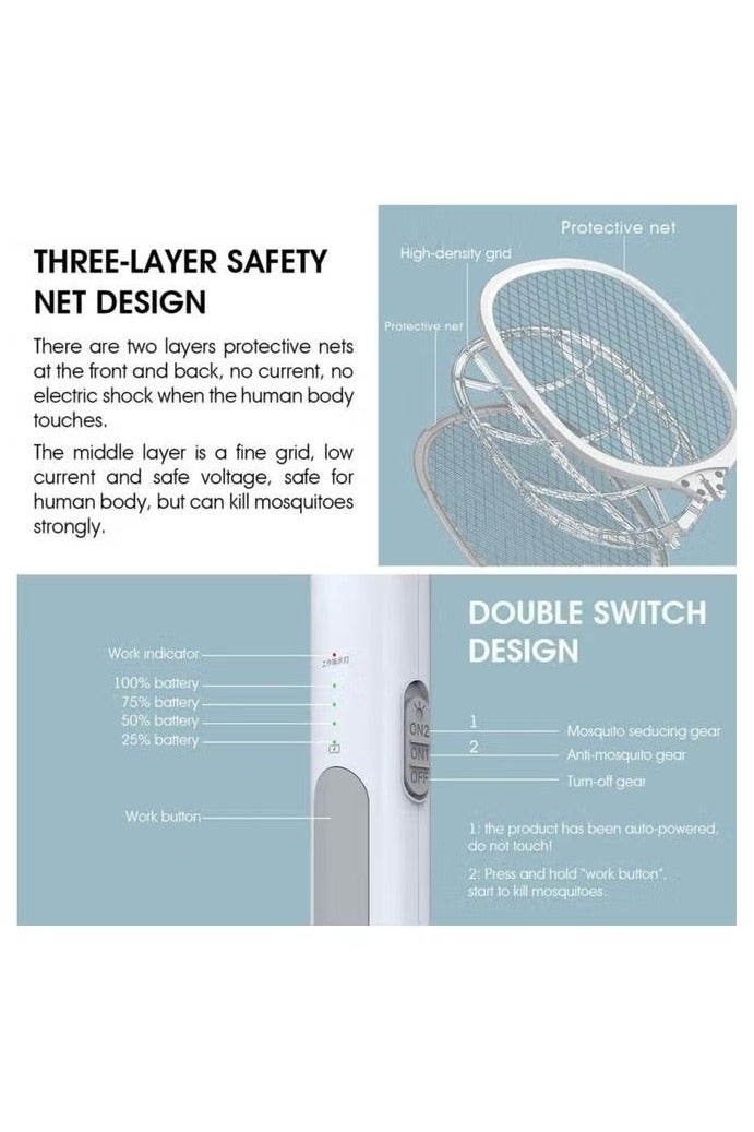 Generic USB Rechargeable Electric Mosquito and Insect Zapper with Light Base - Image 5