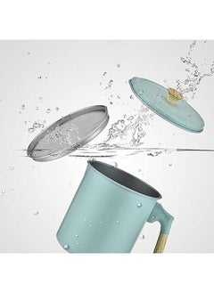 Generic 1.4L Grease Strainer Olive Oil Vinegar Container Alloy Steel Removable Filter Lid Storage Frying Oil Grease (Pink)  - Image 2