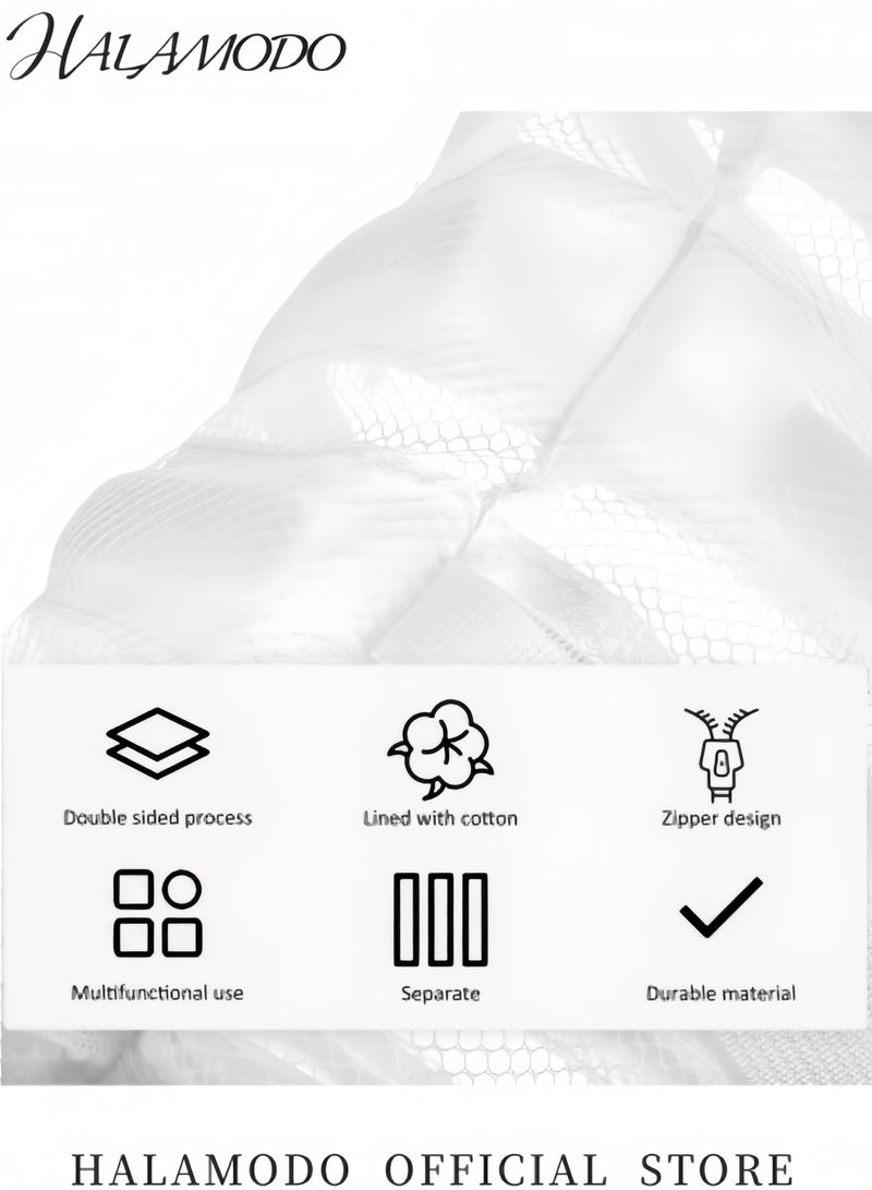 هالامودو أكياس غسيل الأحذية أكياس غسيل شبكية للأحذية بسحاب حماية الأحذية من الغسيل حذاء تشغيل حقيبة غسيل للأحذية المختلفة - Image 4