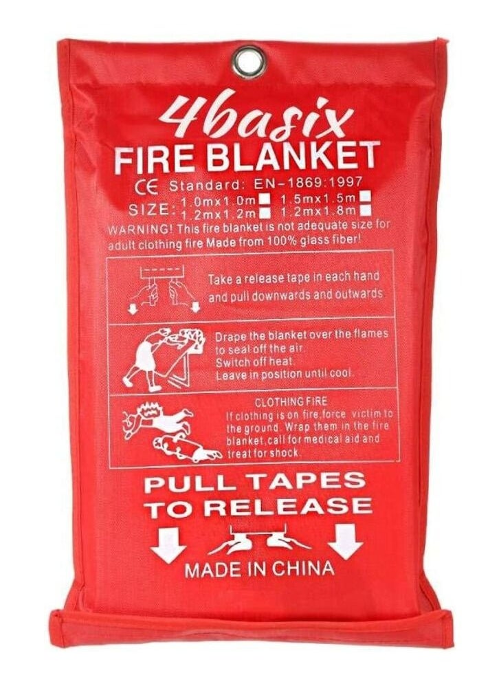 Fire Blanket Ideal for Kitchen, Home, Offices, Warehouse, Garage, etc.