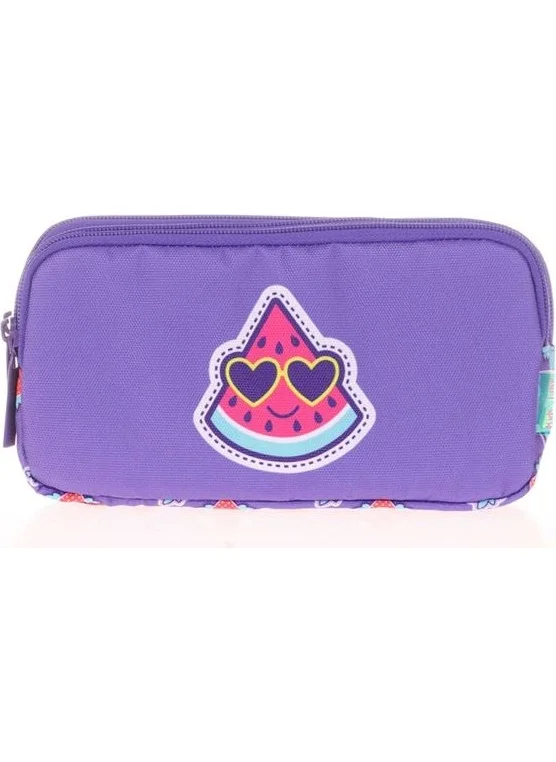 KAUKKO Kids&love 3 Compartment Rubber Watermel Pencil Bag L8105