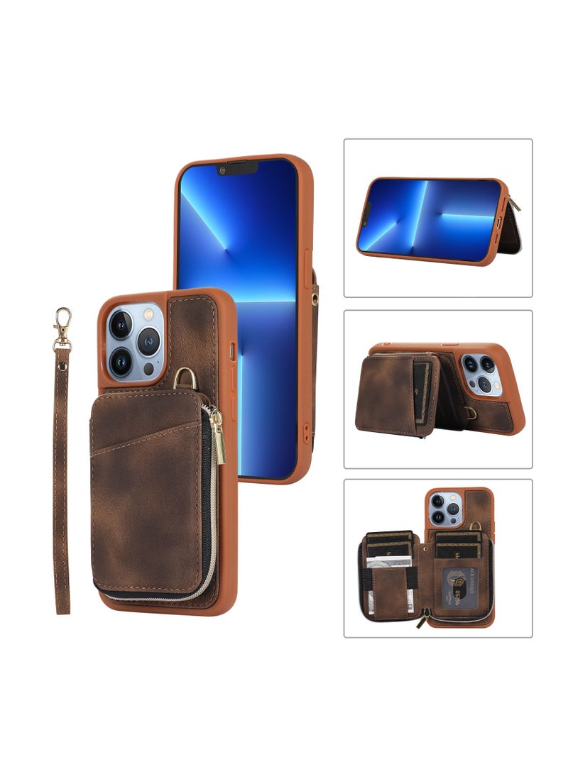 Suteni Back Cover Leather Card Slots Phone Case for iPhone - Image 2