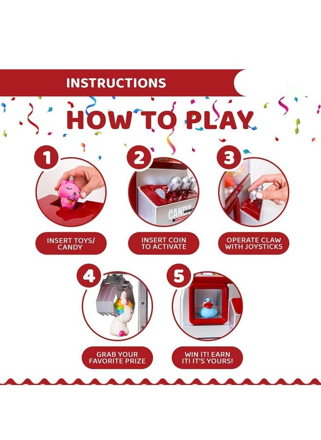 null - Claw Machine Arcade Game Candy Grabber Prize Dispenser Vending Machine Toy for Kids - Image 1