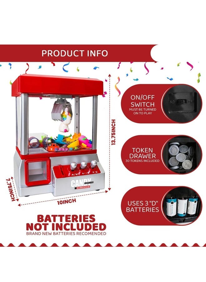 null - Claw Machine Arcade Game Candy Grabber Prize Dispenser Vending Machine Toy for Kids - Image 1
