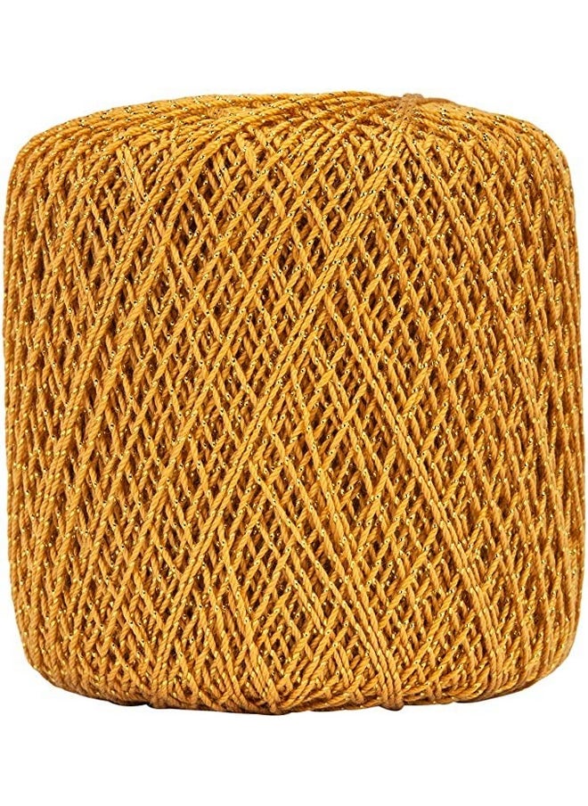 Aunt Lydia Metallic Gold/Gold Yarn 3 Pack Of 100Y/91M Mixed Materials 10100 Yards Knitting/Crochet  - Image 2
