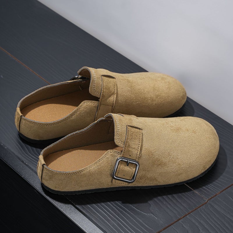 British Style Lazy Shoes For Men, Soft-Soled Slip-On Driving Shoes, Korean Style Trendy Casual Mules, Half-Slip Sandals - Image 3
