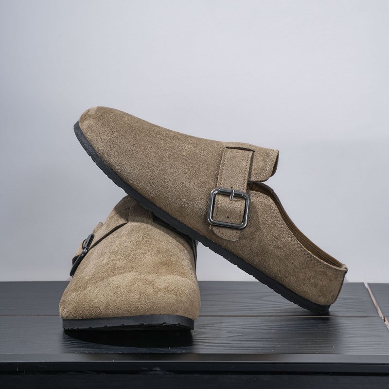 British Style Lazy Shoes For Men, Soft-Soled Slip-On Driving Shoes, Korean Style Trendy Casual Mules, Half-Slip Sandals - Image 2