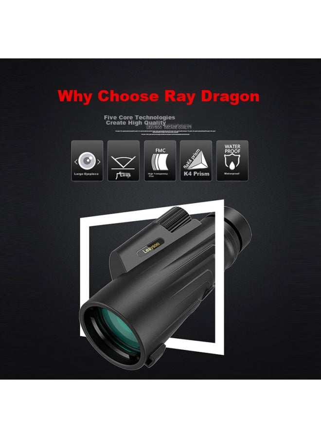 Leaysoo Single Tube 12x50 Nitrogen-filled Waterproof Large Eyepiece Binoculars For Adults, Outdoor Monocular Telescope - Image 2