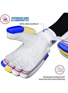 DSC Intense Rage Leather Cricket Batting Gloves, Mens Left | Enhanced Protection & Comfort | Breathable Mesh & Leather Design | Superior Grip & Flexibility  - Image 5