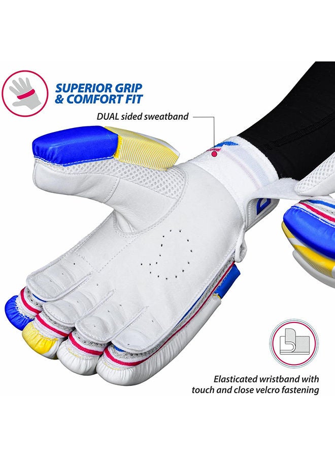 DSC Intense Rage Leather Cricket Batting Gloves, Mens Left | Enhanced Protection & Comfort | Breathable Mesh & Leather Design | Superior Grip & Flexibility - Image 5