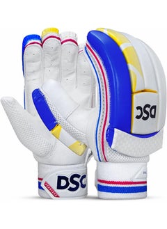 DSC Intense Rage Leather Cricket Batting Gloves, Mens Left | Enhanced Protection & Comfort | Breathable Mesh & Leather Design | Superior Grip & Flexibility  - Image 3
