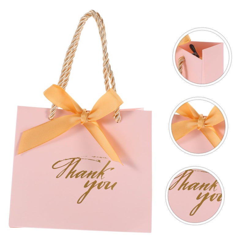 Pink Wedding Favor Bags with Foil Embossing and Butterfly Ribbon 12 Pack for Bridesmaids - Image 4