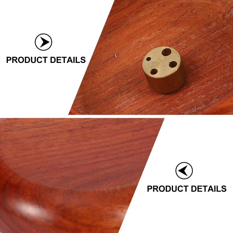 Vintage Wooden Mini Incense Burner Bowl Portable Tabletop Aroma Stick Holder For Home Decor Meditation - Image 4