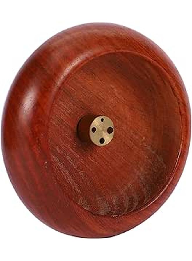 Vintage Wooden Mini Incense Burner Bowl Portable Tabletop Aroma Stick Holder For Home Decor Meditation - Image 1