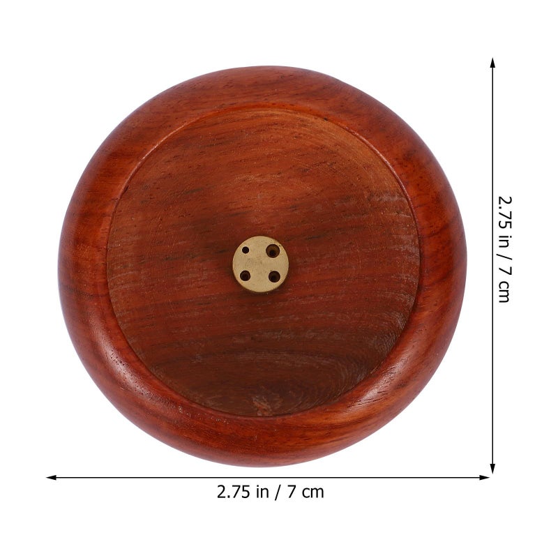 Vintage Wooden Mini Incense Burner Bowl Portable Tabletop Aroma Stick Holder For Home Decor Meditation - Image 3