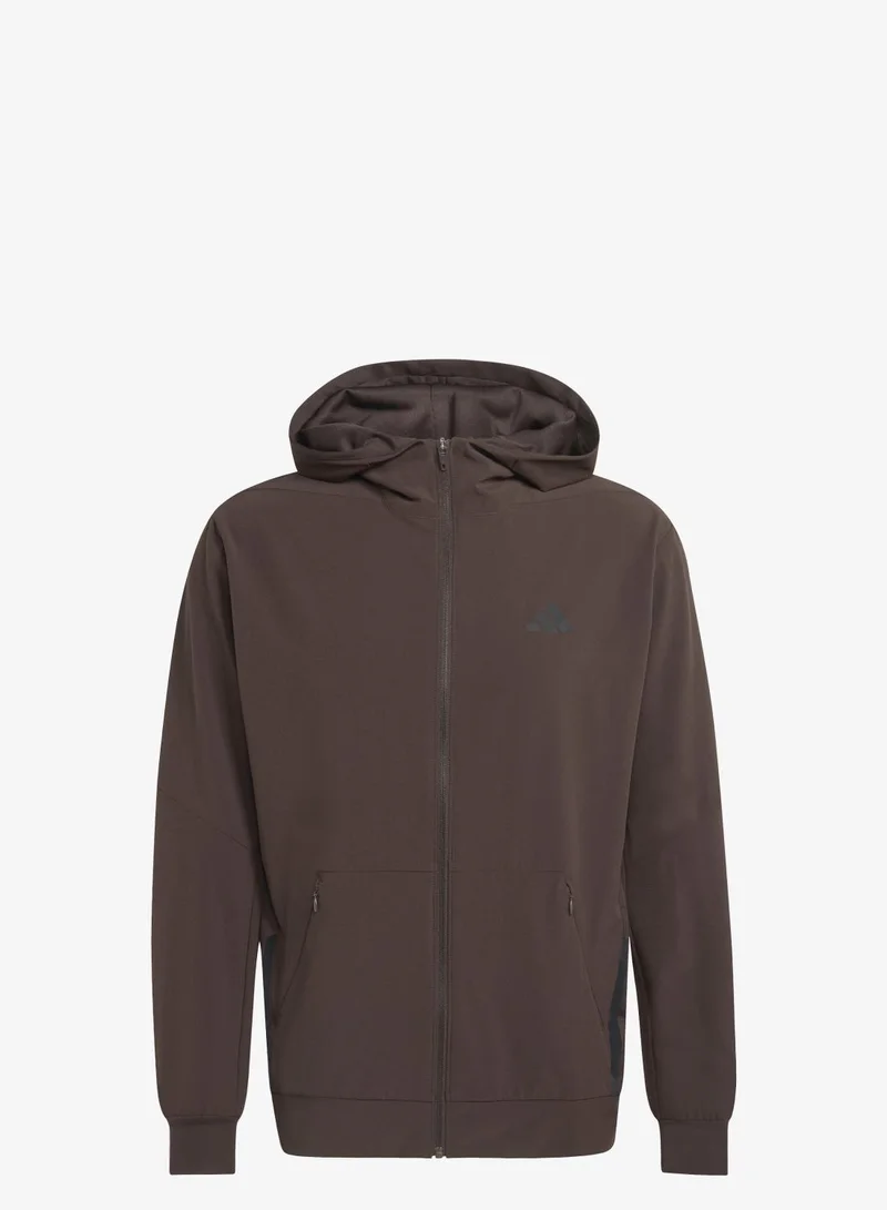 Adidas D4T WORKOUT FULL-ZIP HOODIE