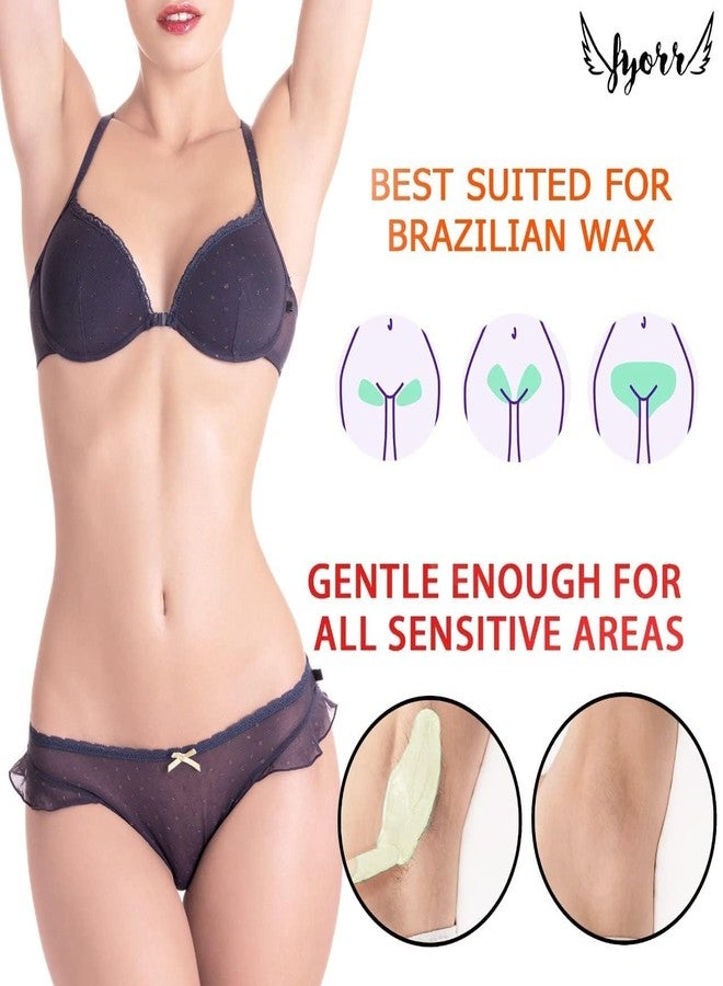 FYORR Brazilian Sensitive Skin Painless Face and Body Bikini White Chocolate Katori Peel Off Wax For Legs / Thighs / Bikni Sensitive Areas / Eyebrow / Upper Lips / Face / Underarms Hair Removal Wax (80g X 1pc, WhiteChocolate) - Image 5