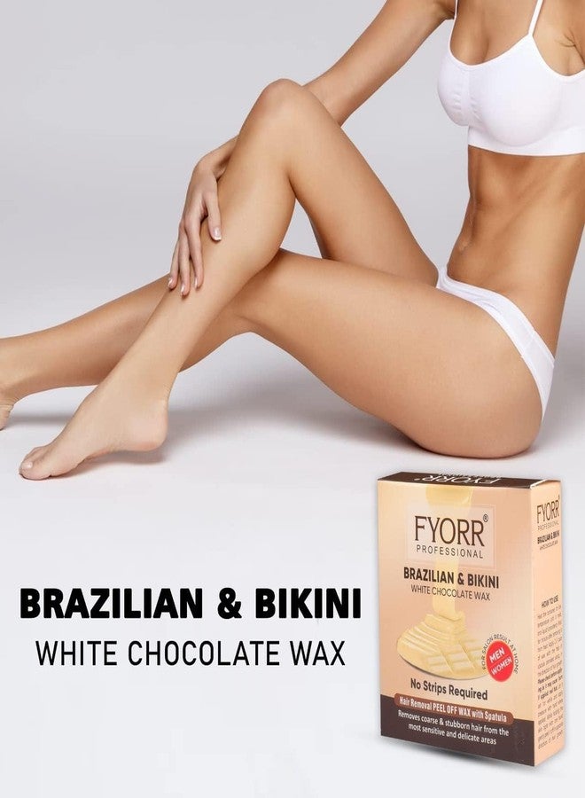 FYORR Brazilian Sensitive Skin Painless Face and Body Bikini White Chocolate Katori Peel Off Wax For Legs / Thighs / Bikni Sensitive Areas / Eyebrow / Upper Lips / Face / Underarms Hair Removal Wax (80g X 1pc, WhiteChocolate) - Image 3
