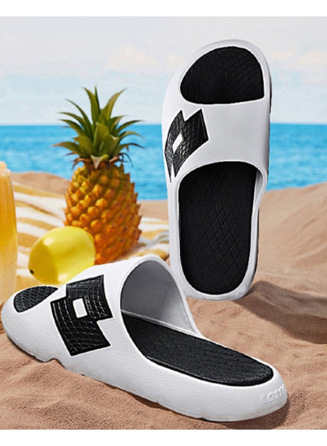 LOTTO Men's Summer Outdoor Sports Sandals, Trendy Slippers With Large Logo, Beach Shoes - Image 1