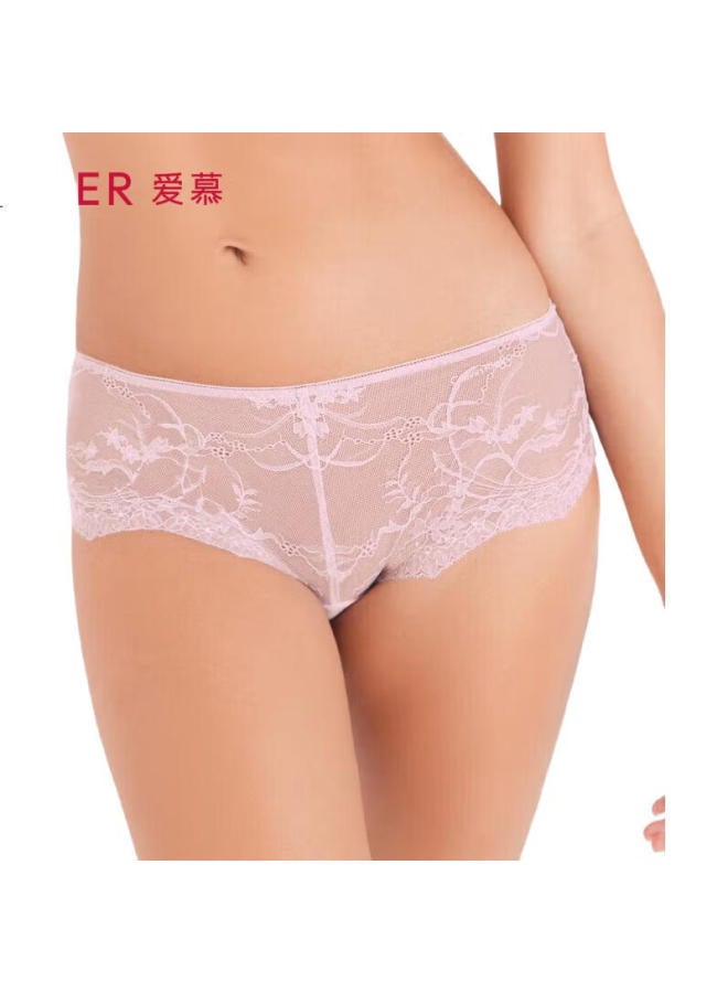 Aimer Women'S Lace Summer Hip-Lifting Elastic Mid-Waist Panties Am237541 Pink Purple 165 - Image 2