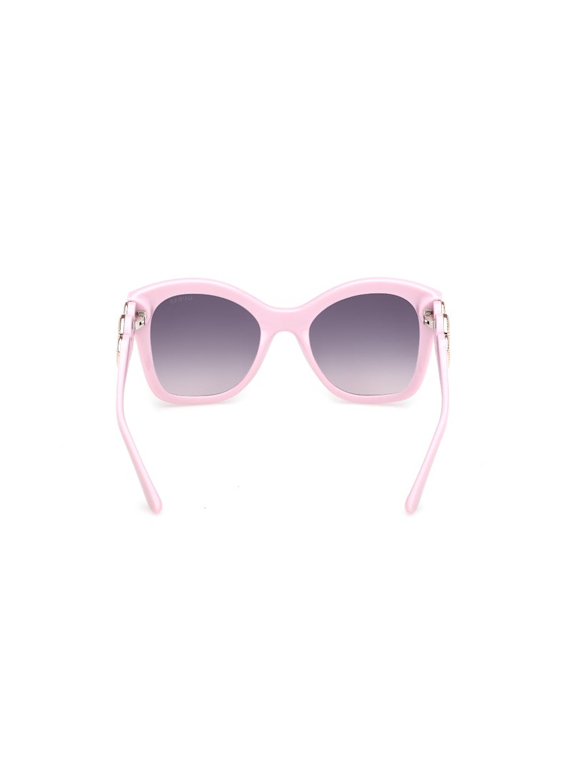 GUESS FULL RIM FEMALE BUTTERFLY PURPLE INJECTED SUNGLASSES - Image 4