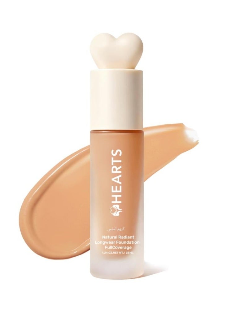 Hearts Natural Long Wear Foundation M4 Medium Deep - Image 1