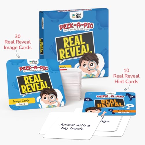 GiniMini Peek-A-Pic 80 Cards Matching Game for Kids 2+ | Educational Toy for Memory, Focus & Vocabulary Building | Preschool Learning Gift - Image 4