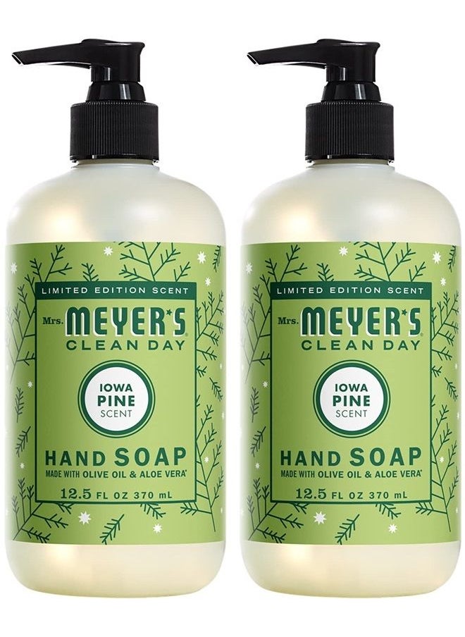 Mrs. Meyer's Clean Day Mrs. Meyer's Liquid Hand Soap, Cruelty Free and Biodegradable Formula, Iowa Pine Scent, 12.5 oz (Pack of 2)  - Image 1