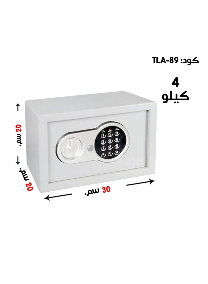 Luxury Fire-Resistant Digital Security Safe With Electronic Number Pad And Lock And Physical  Key 30*20 *20  CM - Image 1