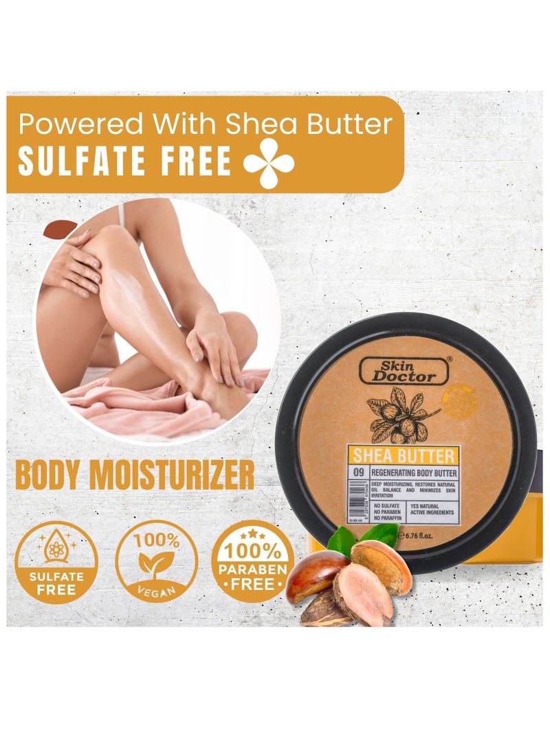 Skin Doctor Shea Butter Regeneration Body butter- sulfate-free & paraben-free  Skin  - Supports skin regeneration  - Deep Hydration -  Suitable For All  Skin Types - 200 ml  - Image 2