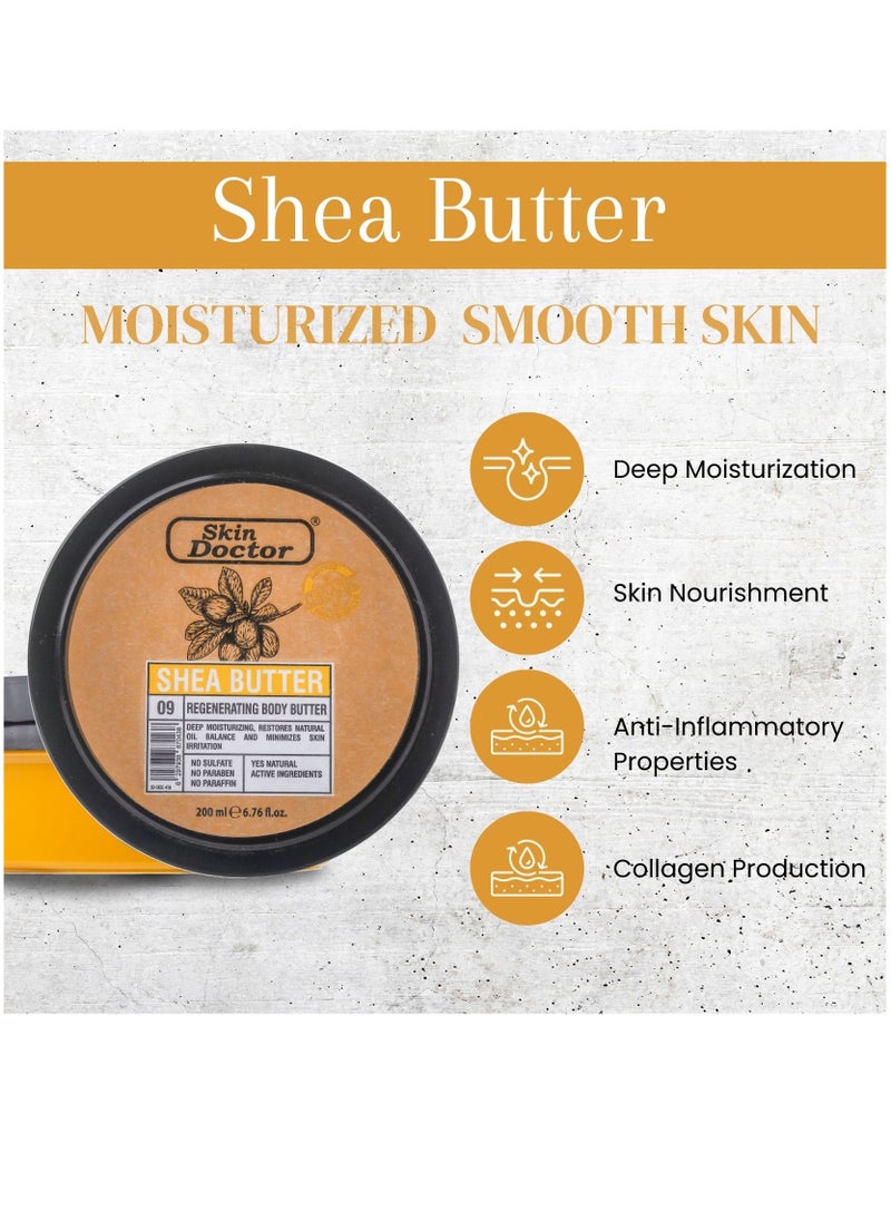 Skin Doctor Shea Butter Regeneration Body butter- sulfate-free & paraben-free  Skin  - Supports skin regeneration  - Deep Hydration -  Suitable For All  Skin Types - 200 ml  - Image 4