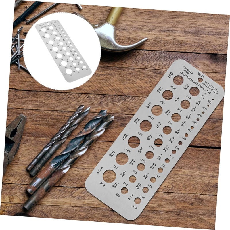 مقياس التدريبات من الفولاذ المقاوم للصدأ، فرجار قياس سريع من 1/16 إلى 1/2 بوصة - Image 5