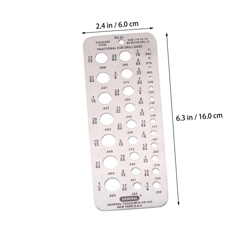 مقياس التدريبات من الفولاذ المقاوم للصدأ، فرجار قياس سريع من 1/16 إلى 1/2 بوصة - Image 4