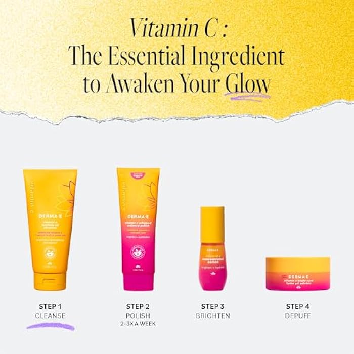 derma-e Derma E Vitamin C Foaming Oil Cleanser, 6 Fl Oz, 2-in-1 Oil-to-Foam Face Wash, Makeup Remover, Stabilized Vitamin C & Niacinamide to Help Brighten, Nourish & Strengthen Skin Barrier, Gentle Skin Care - Image 5