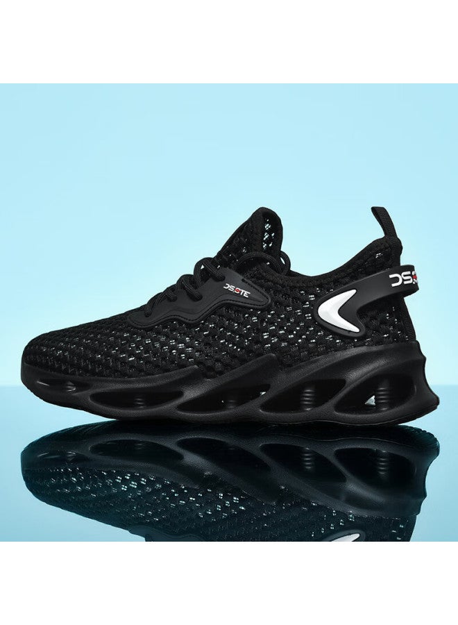 Double Star Eight Special Men's Lightweight Breathable Summer Mesh Casual Shoes Hollow Travel Running Shoes Black Size 39 - Image 2