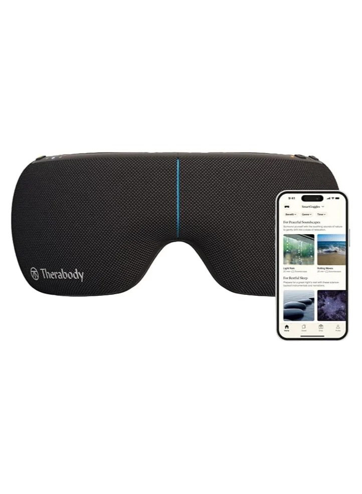 Therabody Therabody SmartGoggles 2.0 Heated Eye Mask, Sleep Mask with Blackout & Temple Massage for Personalised Relaxation and Headache Relief