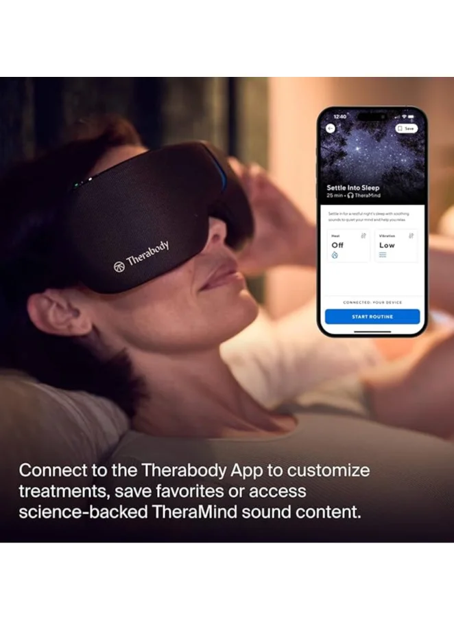 Therabody  Therabody SmartGoggles 2.0 Heated Eye Mask, Sleep Mask with Blackout & Temple Massage for Personalised Relaxation and Headache Relief  | Best Price UAE