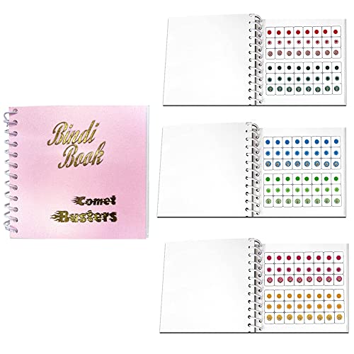 Comet Busters The Mini Bindi Book 9-240 Multicolored Handcrafted Round Bindis (Multicolor) - Image 1