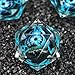 FONVGOGO Sharp Edge Moving Eye Dungeons and Dragons Dice Liquid Core Dice Set D and D Resin Dice Polyhedral Ttrpg Die for Role Playing RPGEBlue - Image 2